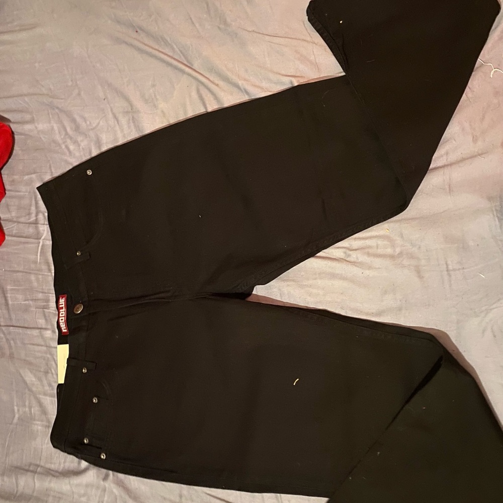 BLACK STRAIGHT JEANS THICK